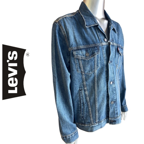Levi’s Men’s Jean Jacket Red Tab Trucker Denim Jacket Size XL - Picture 4 of 12